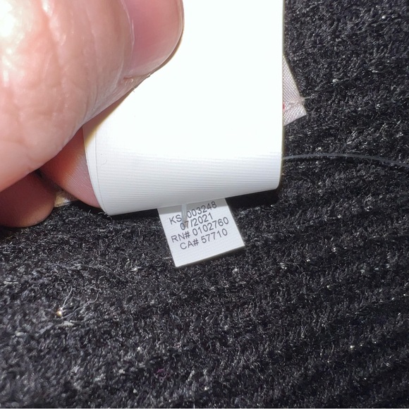 Kate Spade Black Wool Metallic Blend Velvet Bow Scarf New With Tag - Picture 10 of 10